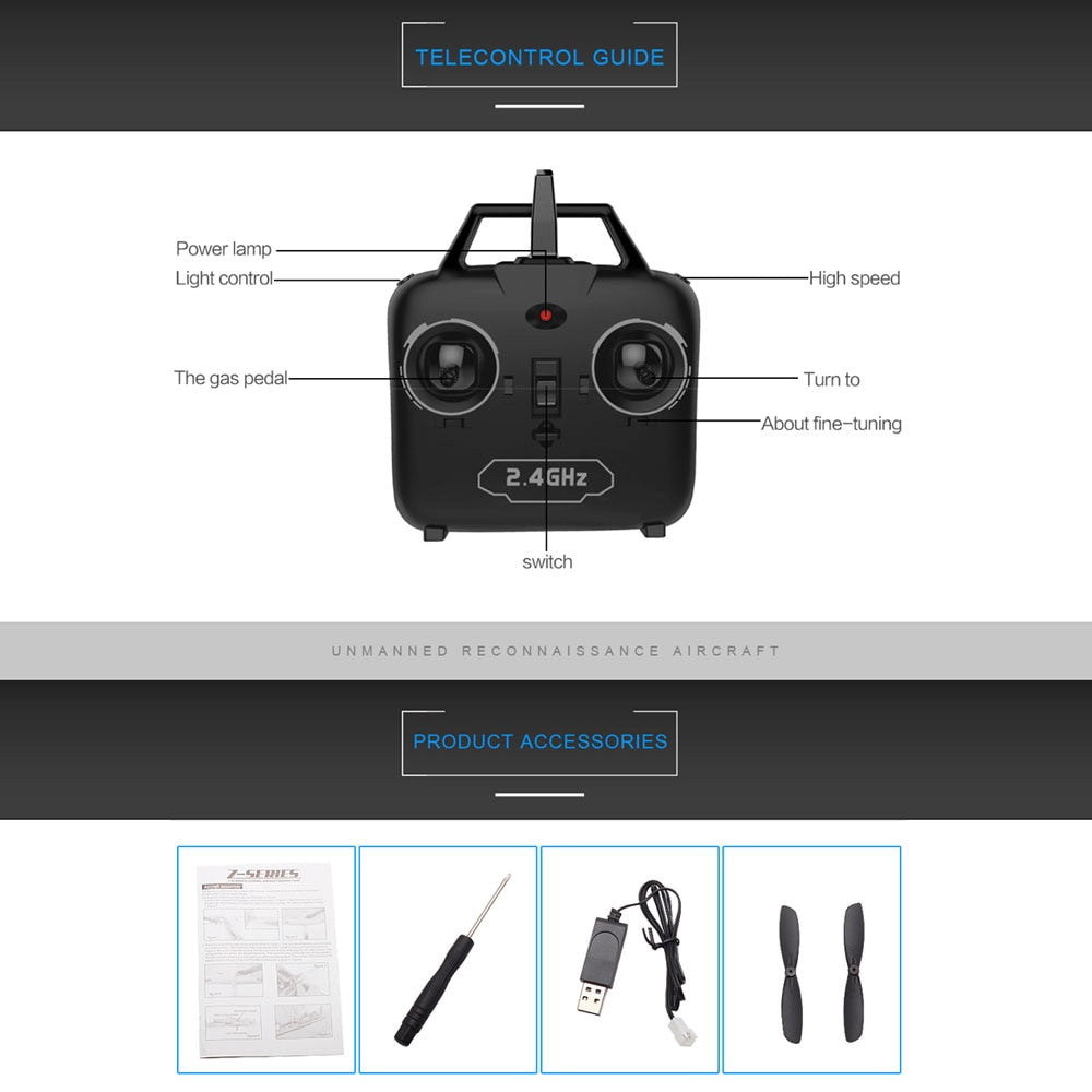 RC Airplane with 2MP HD Camera or No Camera made with Throwing Wingspan Foam