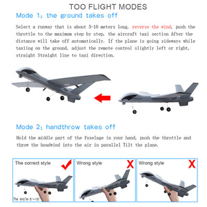 RC Airplane with 2MP HD Camera or No Camera made with Throwing Wingspan Foam