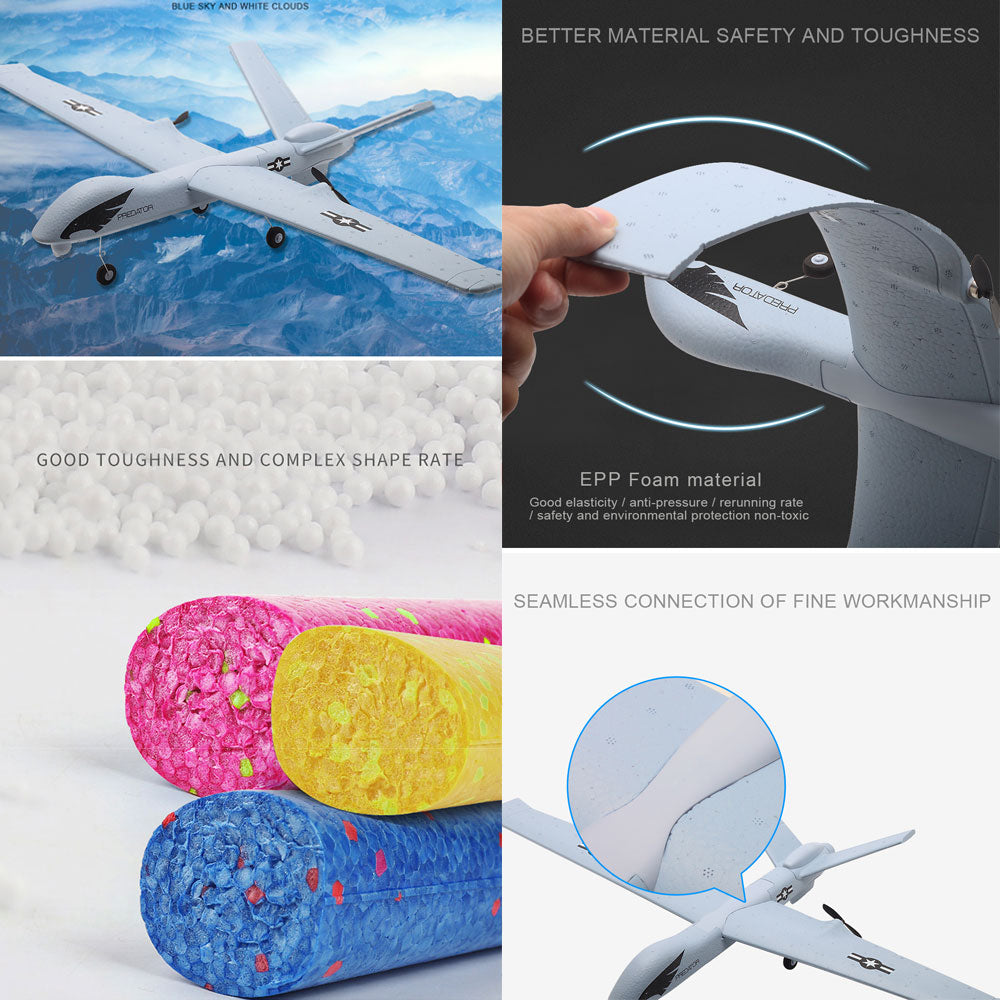 RC Airplane with 2MP HD Camera or No Camera made with Throwing Wingspan Foam